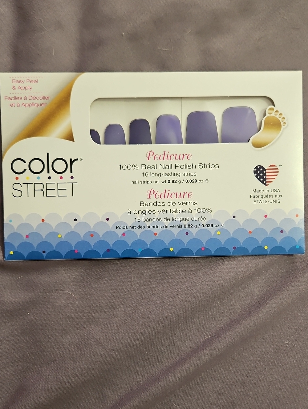 Color Street Lavender Pedicure Nail Polish Strips